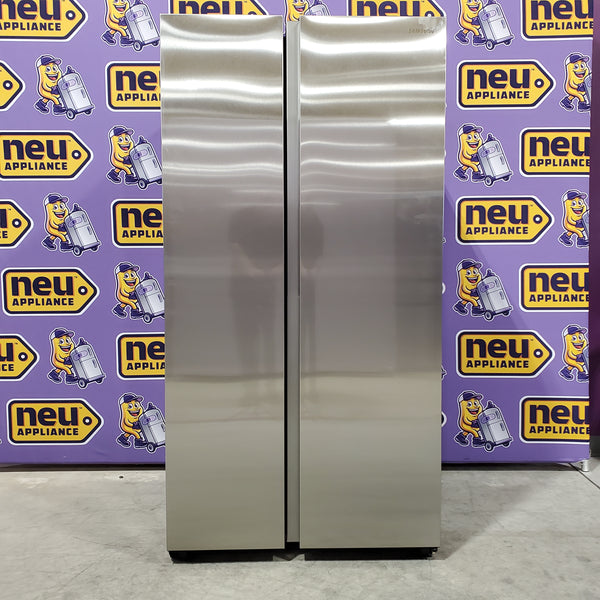 Samsung 28-cu ft Side-by-Side Refrigerator Smart Compatible with Ice Maker with Ice Dispenser in Fingerprint Resistant Stainless Steel 4SD398 - RS28A500ASR - Scratch & Dent (Minor)