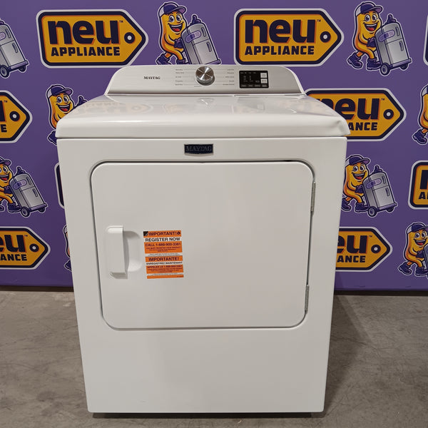 Maytag 7.0 cu ft Electric Dryer with Moisture Sensing and Quick Dry Cycle 30132SD68 - MED6200KW - Scratch & Dent (Moderate)