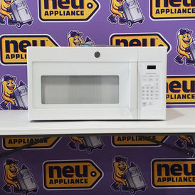 GE 1.6 cu. ft. Over the Range Microwave in White with 13.5 inch Defrost Options JVM3160DFWW - Open Box