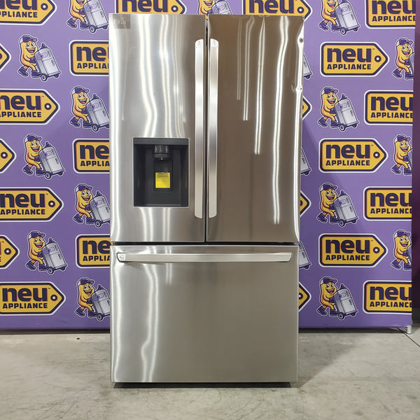 LG 26 cu ft ENERGY STAR Counter-depth Smart French Door Refrigerator in Fingerprint Resistant Stainless Steel with Dual Ice Maker 3SD681 - LRFXC2606S - Scratch & Dent (Minor)