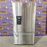 KitchenAid 23.8 cu. ft. Counter-Depth French Door Platinum Interior Refrigerator with PrintShield™ Finish 31135SD264 - KRFC704FPS - Scratch and Dent (Moderate)