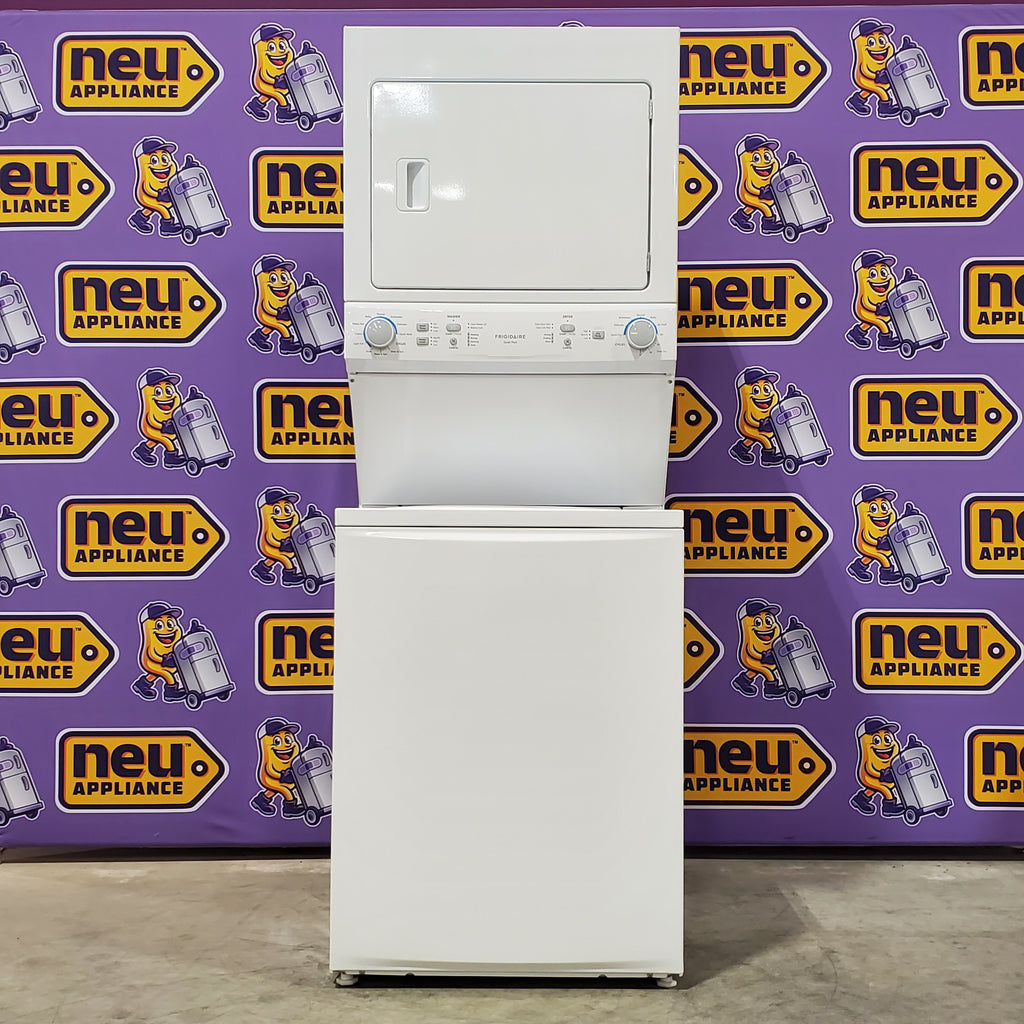 Pictures of Frigidaire Electric Washer/Dryer Laundry Center - 3.9 Cu. Ft Washer and 5.5 Cu. Ft. Dryer FLCE7522AW - Scratch & Dent (Minor) - Neu Appliance Outlet - Discount Appliance Outlet in Austin, Tx
