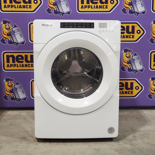 Whirlpool White Closet Depth Front Load 4.3 Cu. Ft. Washer with Intuitive Controls and Single Load Dispenser WFW560CHW - Scratch and Dent (Minor)