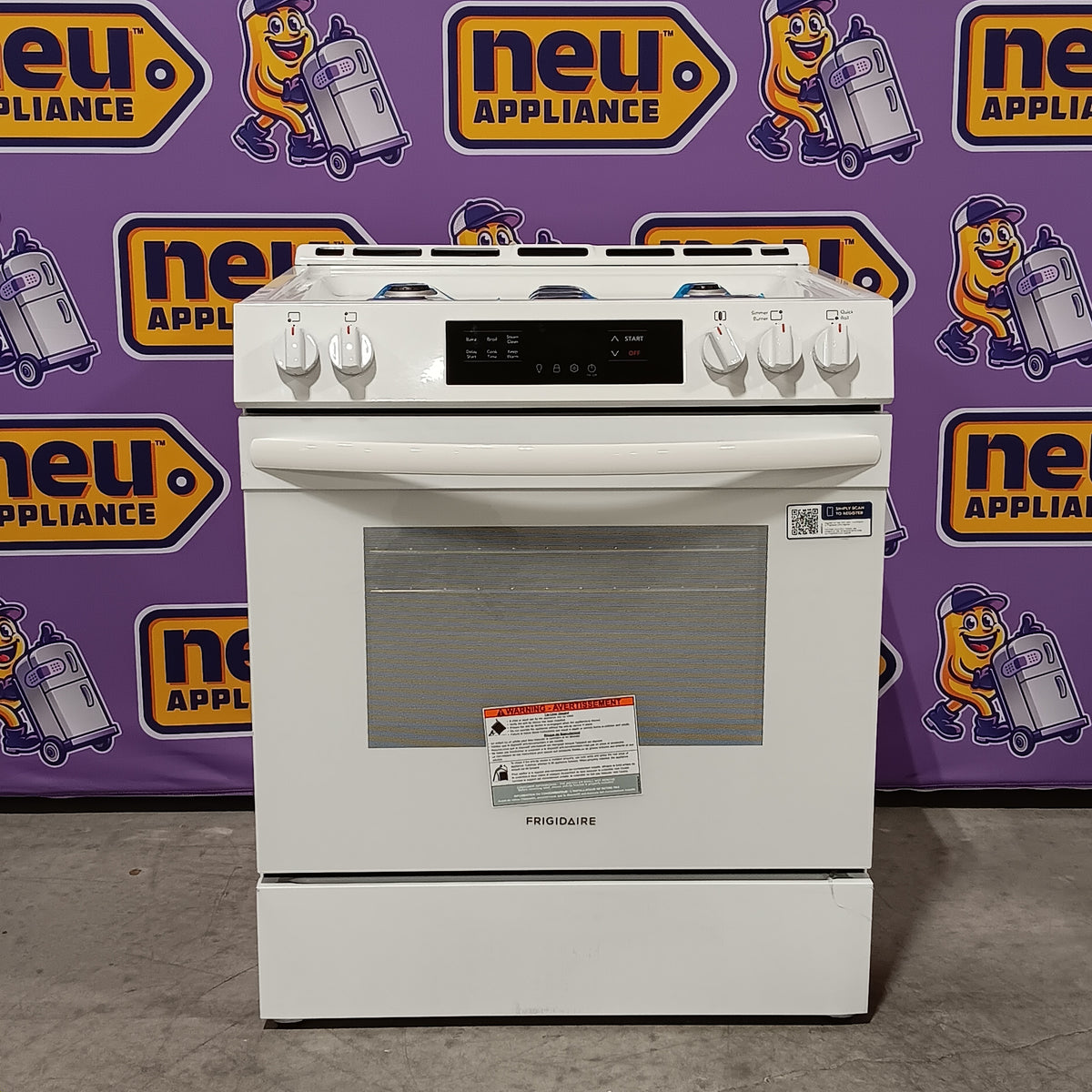 Frigidaire 5 Burners 5.1-cu ft Slide-In Natural Gas Range in White 20531SD501 - FCFG3062AW - Open Box