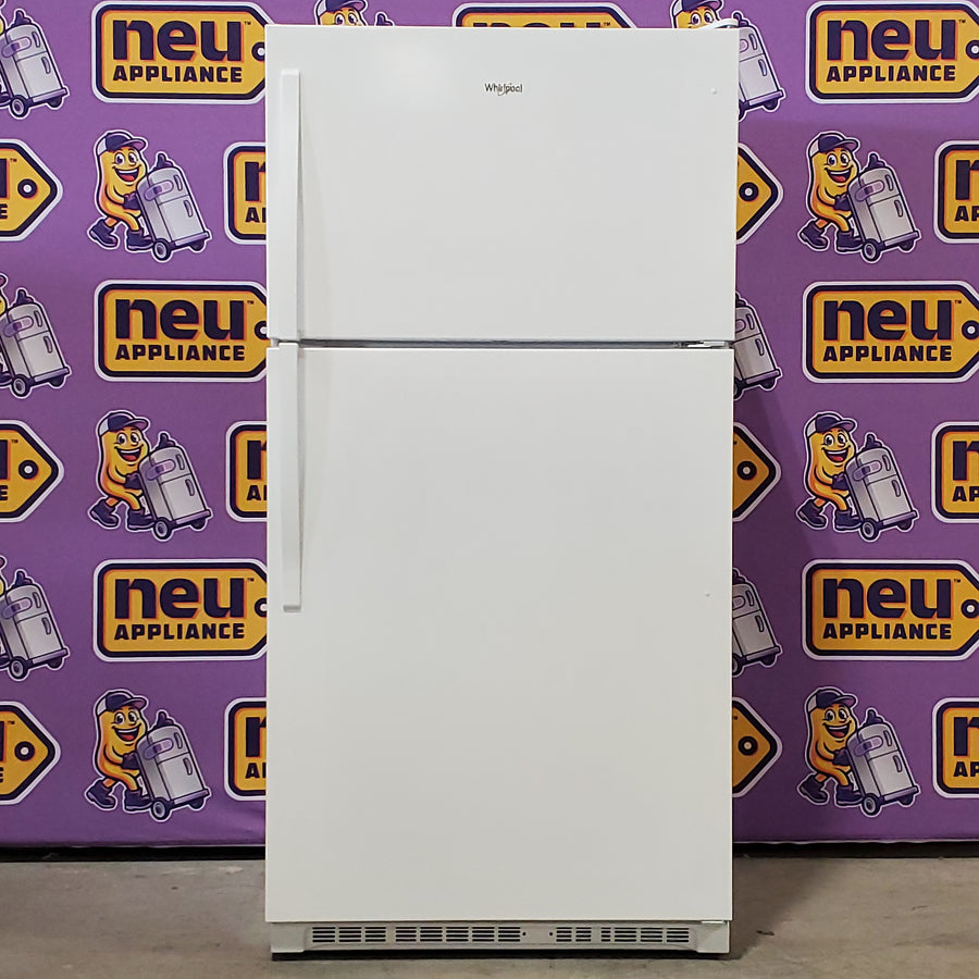 Whirlpool 33" Wide Top Freezer 20.5 cu ft Refrigerator with Ice Maker and Frameless Glass Shelves and Flexi-Slide Bin 3SD865 - WRT311FZDW - Open Box