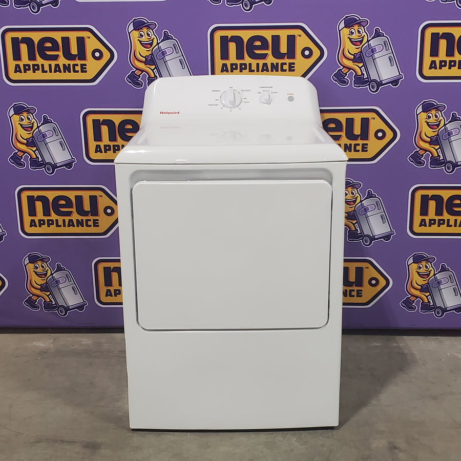 Hotpoint® 4.0 cu. ft. Capacity Washer with Cold Plus and Water Level Control HTW265ASWWW - Scratch & Dent (Major) and Hotpoint 6.2 cu. ft. Capacity Electric Dryer with Up To 120 ft. Venting and Shallow Depth 16178 - HTX26EASWWW - Scratch & Dent (Minor)