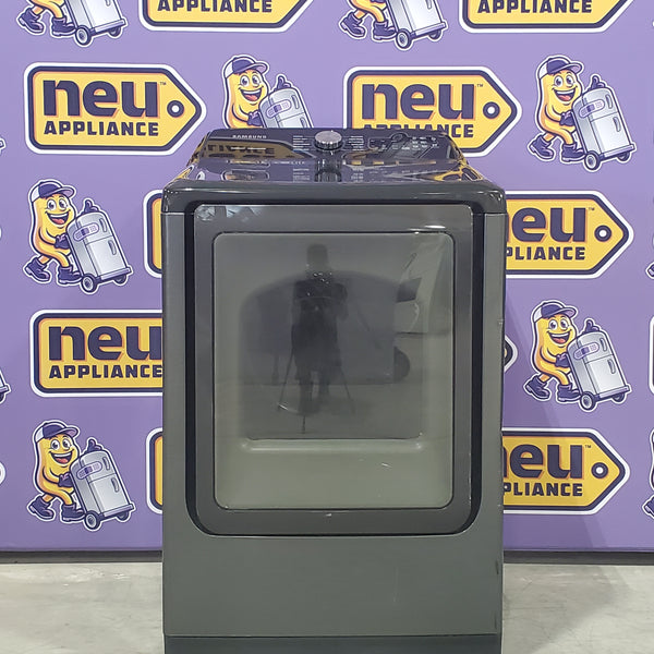 Samsung Black Stainless Steel Electric 7.4 Cu. Ft. Dryer with Steam Sanitize DVE50R5400V - Certified Refurbished