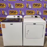 Maytag Top Load 4.8 cu ft Washer with Deep Fill and Slow-Close Glass Lid MVW6200KW - Scratch & Dent (Minor) and Maytag 7.0 cu ft Electric Dryer with Moisture Sensing and Quick Dry Cycle 16196 - MED6200KW - Scratch & Dent (Moderate)