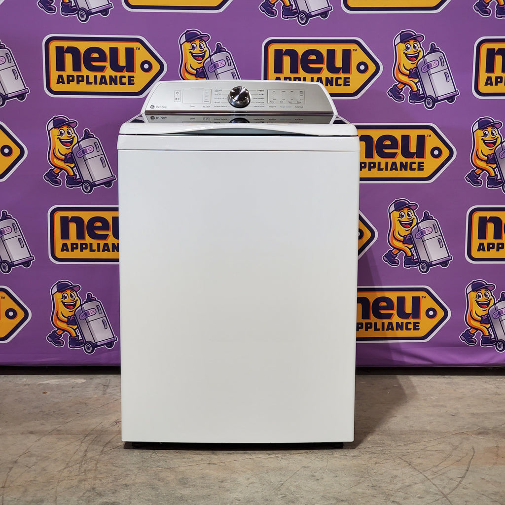 Pictures of GE Profile 5.0 cu. ft. High-Efficiency ENERGY STAR Smart Top Load Washer in White with Microban Technology PTW600BSRWS - Scratch & Dent (Minor) - Neu Appliance Outlet - Discount Appliance Outlet in Austin, Tx