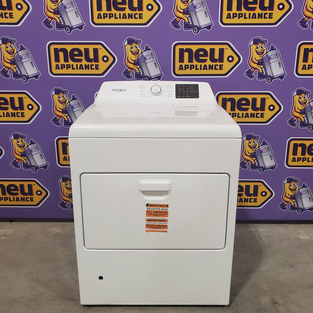 Whirlpool 7.0 cu. ft. Vented Front Load Gas Dryer in White with Adaptive Dry 25136SD622 - WGD4107SW - Scratch & Dent (Moderate)