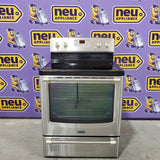 Maytag Glass Top 5 Elements 6.2-cu ft Self-Cleaning Freestanding Electric Range in Stainless Steel 25139SD774 - MER8700DS