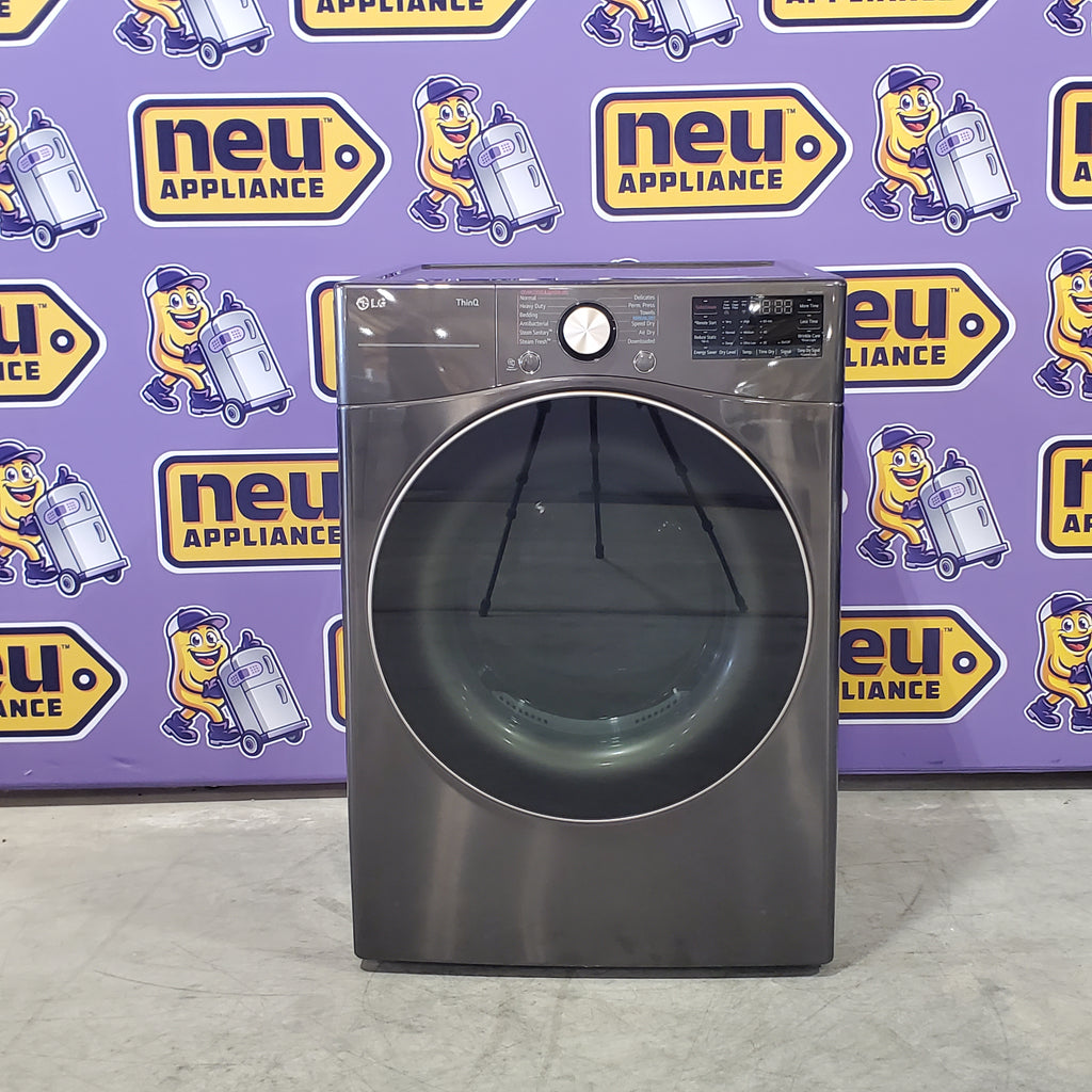 Pictures of LG Stackable Smart Front Load 4.5 Cu. Ft. Washer with TurboWash 360 Technology WM4000HBA - Open Box and LG Smart Wi-Fi Enabled Front Load Electric 7.4 Cu. Ft. Dryer with TurboSteam and Built-In Intelligence DLEX4000B - Scratch & Dent (Minor) - Neu Appliance Outlet - Discount Appliance Outlet in Austin, Tx