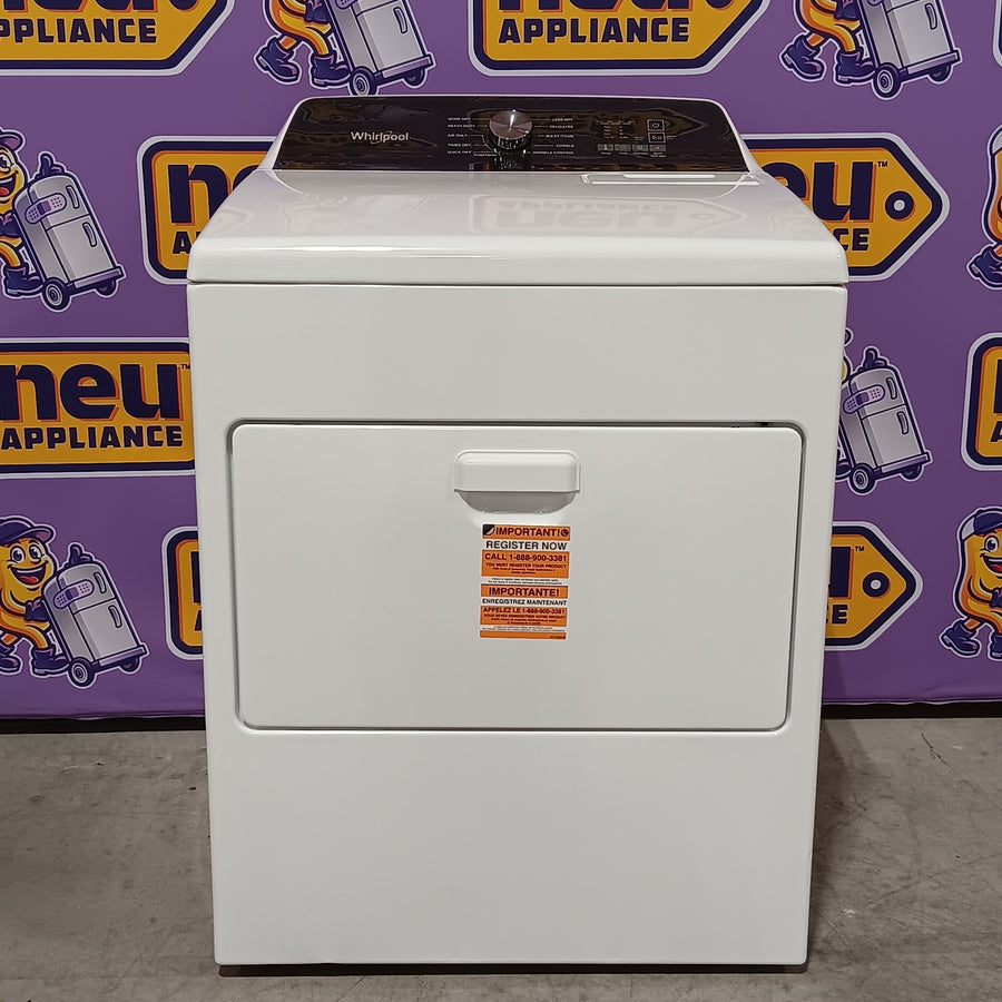 Whirlpool Top Load 4.7 Cu. Ft. Washer in White with 2-in-1 Removable Agitator WTW5057LW - Scratch & Dent - Minor and Whirlpool 7.0 cu. ft. Electric Dryer with Hamper Door 16247 - WED5010LW - Open Box
