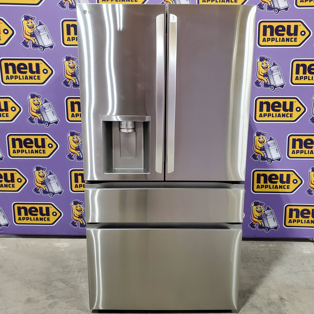 LG 29 cu. ft. Smart Standard-Depth MAX™ 4-Door French Door Refrigerator with Full-Convert Drawer™ in Print Proof Stainless Steel 22131SD89 - LF29H8330S - Scratch & Dent (Minor)