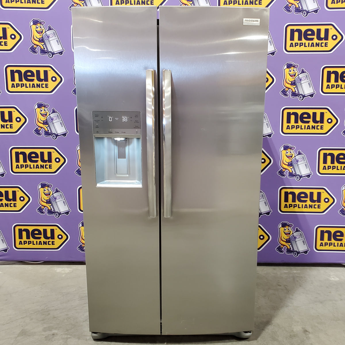 Frigidaire Gallery Smudge Proof Stainless Steel 26 Cu. Ft. Side by Side Refrigerator with Bright LED Lighting GRSS2652AF - Scratch & Dent (Major)