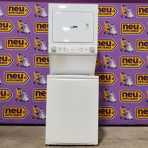 Frigidaire Electric Long Vent Stacked Laundry Center - 3.9 Cu. Ft Washer and 5.5 Cu. Ft. Dryer 4SD482 - FLCE7523AW - Scratch & Dent (Minor)