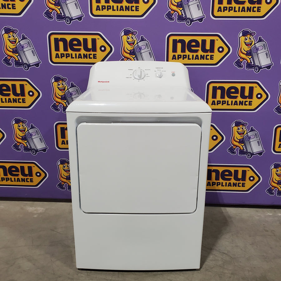 Hotpoint® 4.0 cu. ft. Capacity Washer with Cold Plus and Water Level Control HTW265ASWWW - Scratch & Dent (Major) and Hotpoint 6.2 cu. ft. Capacity Electric Dryer with Up To 120 ft. Venting and Shallow Depth 16184 - HTX26EASWWW - Scratch & Dent (Minor)