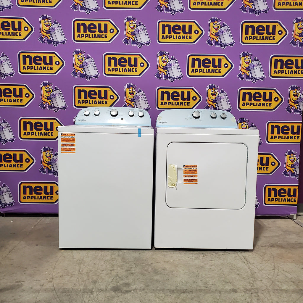Whirlpool Top Load 3.5 Cu. Ft. Washer with Deep Water Wash Option WTW4816FW - Scratch & Dent (Minor) and Whirlpool Vented 7.0 Cu. Ft. Electric Dryer 16046 - WED4815EW - Scratch & Dent (Minor)
