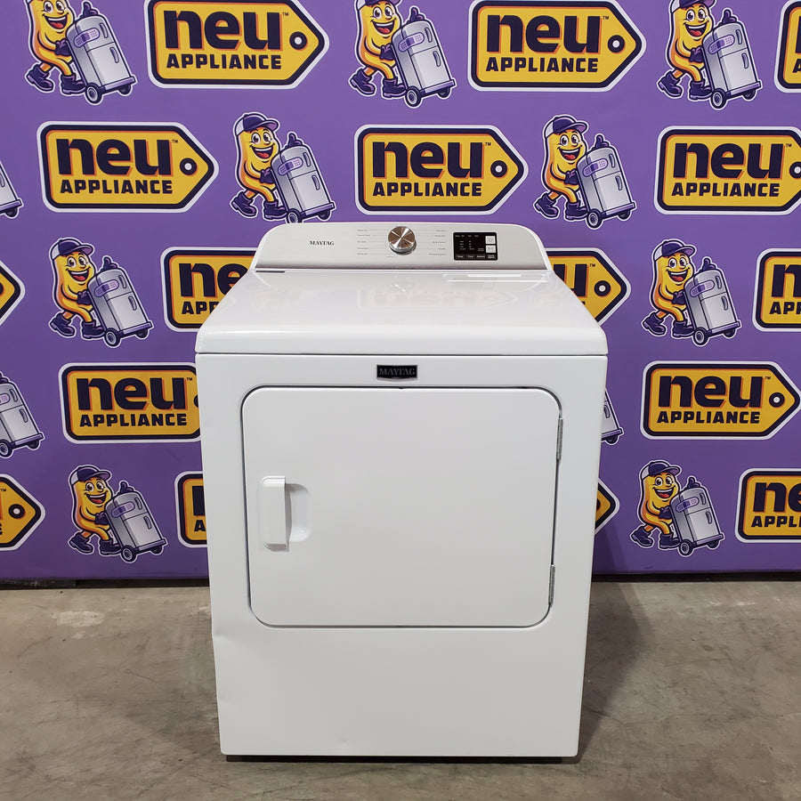 Maytag Top Load 4.8 cu ft Washer with Deep Fill and Slow-Close Glass Lid MVW6200KW - Scratch & Dent (Minor) and Maytag 7.0 cu ft Electric Dryer with Moisture Sensing and Quick Dry Cycle 16213 - MED6200KW - Scratch & Dent (Moderate)