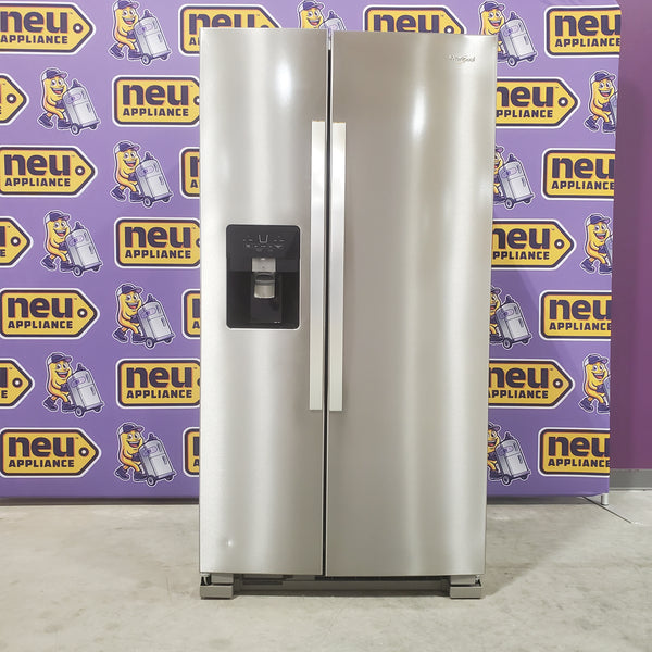 Whirlpool Side By Side 36 In. Wide Refrigerator with Can Caddy and Frameless Glass Shelves WRS325SDHZ - Scratch and Dent (Minor)