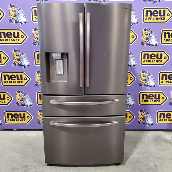 Samsung 22.6 Cu. Ft. 4-Door French Door Counter Depth Refrigerator in Tuscan Stainless Steel 31134SD224 - RF24R7201DT - Scratch & Dent (Minor)