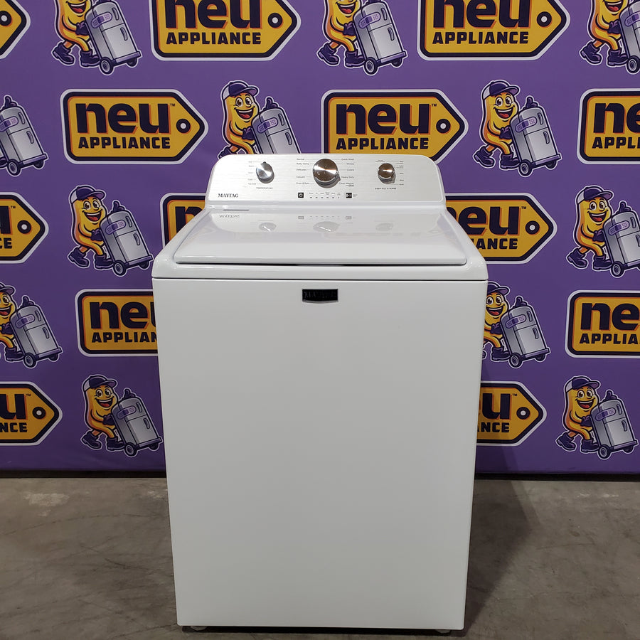 Maytag 4.5 cu. ft. Capacity Top Load Washer with Power™ Agitator and Deep Fill MVW4505MW - Open Box and Maytag 7.0 cu. ft. Capacity Top Load Electric Wrinkle Prevent Dryer 16246 - MED4500MW - Open Box