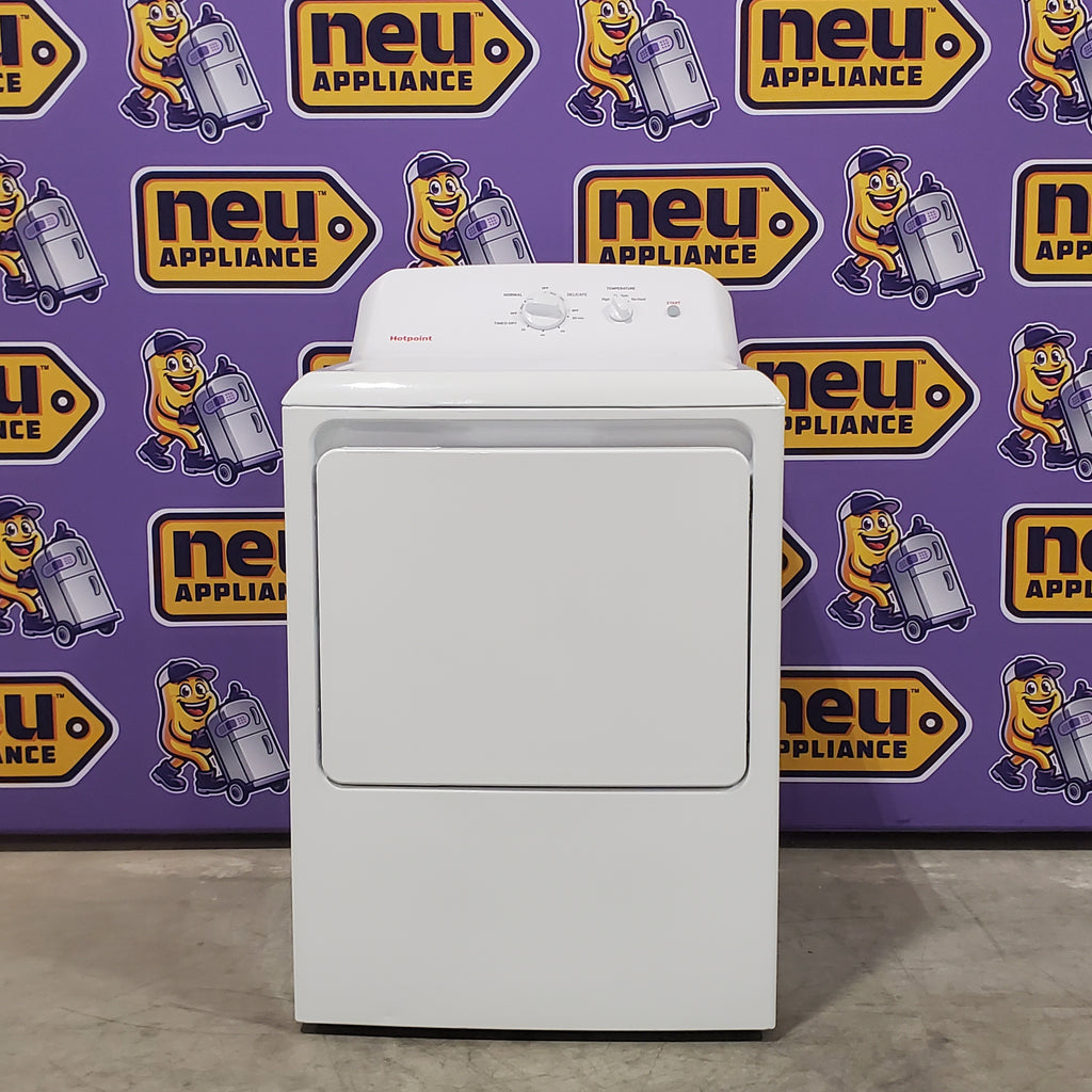 Pictures of Hotpoint 6.2 cu. ft. Capacity Electric Dryer with Up To 120 ft. Venting and Shallow Depth HTX26EASWWW - Scratch & Dent (Minor) - Neu Appliance Outlet - Discount Appliance Outlet in Austin, Tx