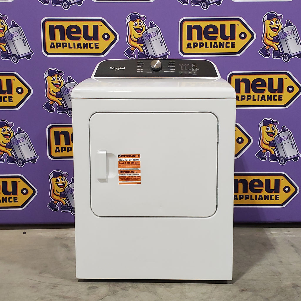 Pictures of Whirlpool Top Load 4.7 Cu. Ft. Washer in White with 2-in-1 Removable Agitator WTW5057LW - Scratch & Dent - Minor and Whirlpool 7.0 Cu. Ft. Long Vent Electric Moisture Sensing Dryer WED500CMW - Open Box - Neu Appliance Outlet - Discount Appliance Outlet in Austin, Tx