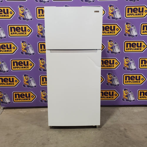 Pictures of Vissani 18 cu. ft. Top Freezer Refrigerator in White with Adjustable Temperature Controls 25SD040 - MDTF18WHR - Scratch & Dent (Moderate) - Neu Appliance Outlet - Discount Appliance Outlet in Austin, Tx