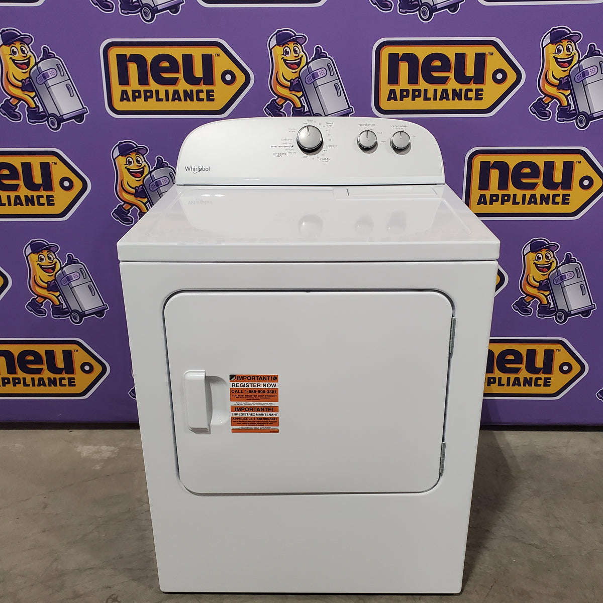 Whirlpool White Electric Extra Large 7.0 Cu. Ft. Dryer with Wrinkle Shield 22136SD352 - WED4815EW - Open Box