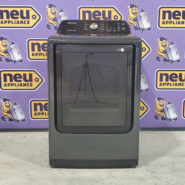 Samsung Brushed Black 7.4 cu. ft. Smart Electric Dryer with Sensor Dry DVE47CG3500V - Scratch & Dent - Minor