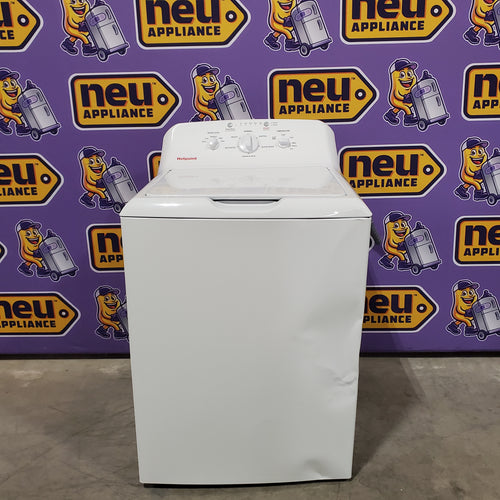 Hotpoint® 4.0 cu. ft. Capacity Washer with Cold Plus and Water Level Control HTW265ASWWW - Scratch & Dent (Major) and Hotpoint 6.2 cu. ft. Capacity Electric Dryer with Up To 120 ft. Venting and Shallow Depth 16189 - HTX26EASWWW - Scratch & Dent (Major)