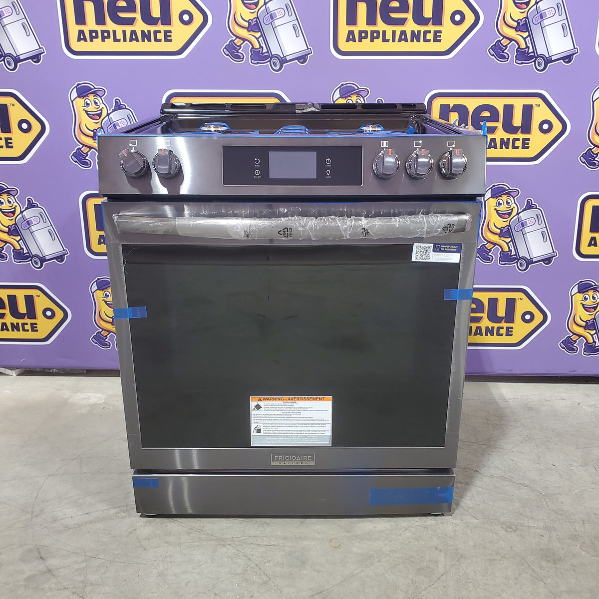 Frigidaire Gallery Black Stainless Steel Gas 30 Inch 6 Cu. Ft. Range with 15+ Ways to Cook 20531SD483 - GCFG3060BD - Scratch and Dent (Minor)