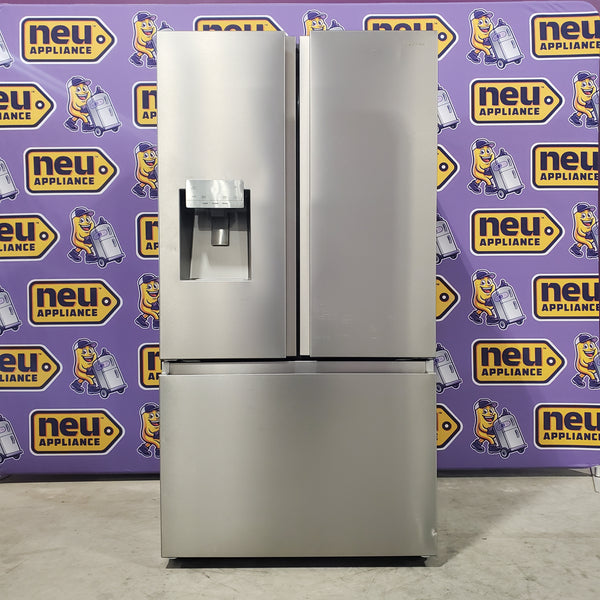 Hisense PureFlat Standard-Depth 25.4-cu ft 3.0 -Door French Door Refrigerator with Dual Ice Maker with Water and Ice Dispenser ( Fingerprint Resistant Stainless Steel ) ENERGY STAR-HRF254N6DSE-Scratch and Dent(Minor)