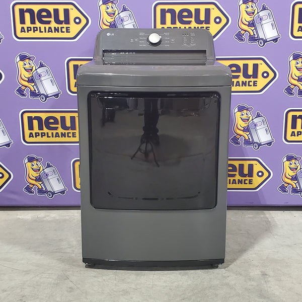 LG 7.3 cu. ft. Ultra Large High Efficiency Electric Dryer in Monochrome Grey 21SD020 - DLE6100M - Open Box