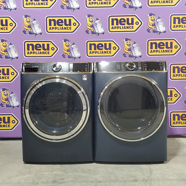 GE Profile 5.3 cu. ft. Smart Front Load Washer with Microban Technology PFW870SPVRS - Scratch & Dent (Minor) and GE Profile Smart Front Load Electric 7.8 Cu. Ft. Capacity Dryer with Steam and Sanitize Cycle 16045 - PFD87ESPVRS - Scratch & Dent (Minor)