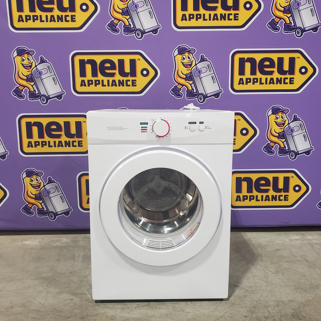 Vibekio 1.8 cu. ft. vented Front Load Stackable Compact Electric Dryer in White 6SD94 - CD-7 - Scratch & Dent (Minor)