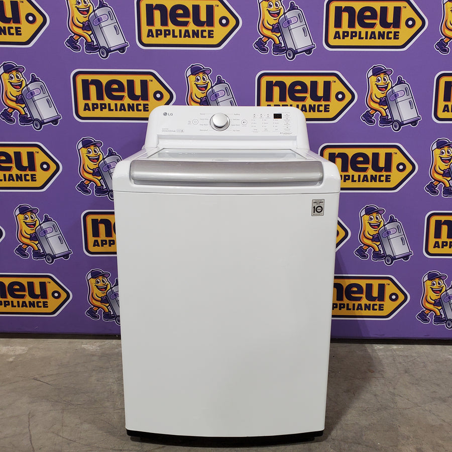 LG White Top Load 5.0 Cu. Ft. Mega Capacity Washer with TurboDrum Technology 25137SD708 - WT7150CW - Scratch & Dent (Minor)