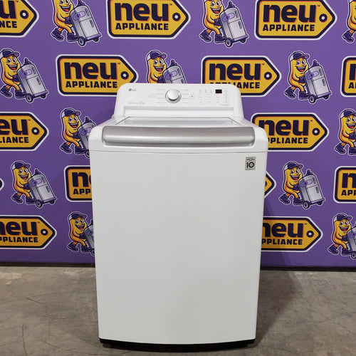 LG White Top Load 5.0 Cu. Ft. Mega Capacity Washer with TurboDrum Technology 25137SD708 - WT7150CW - Scratch & Dent (Minor)