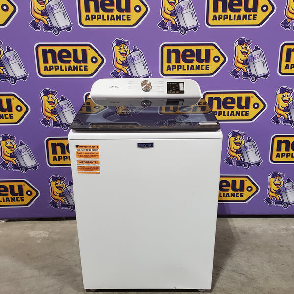 Maytag Top Load 4.8 cu ft Washer with Deep Fill and Slow-Close Glass Lid 30133SD153 - MVW6200KW - Scratch & Dent (Minor)