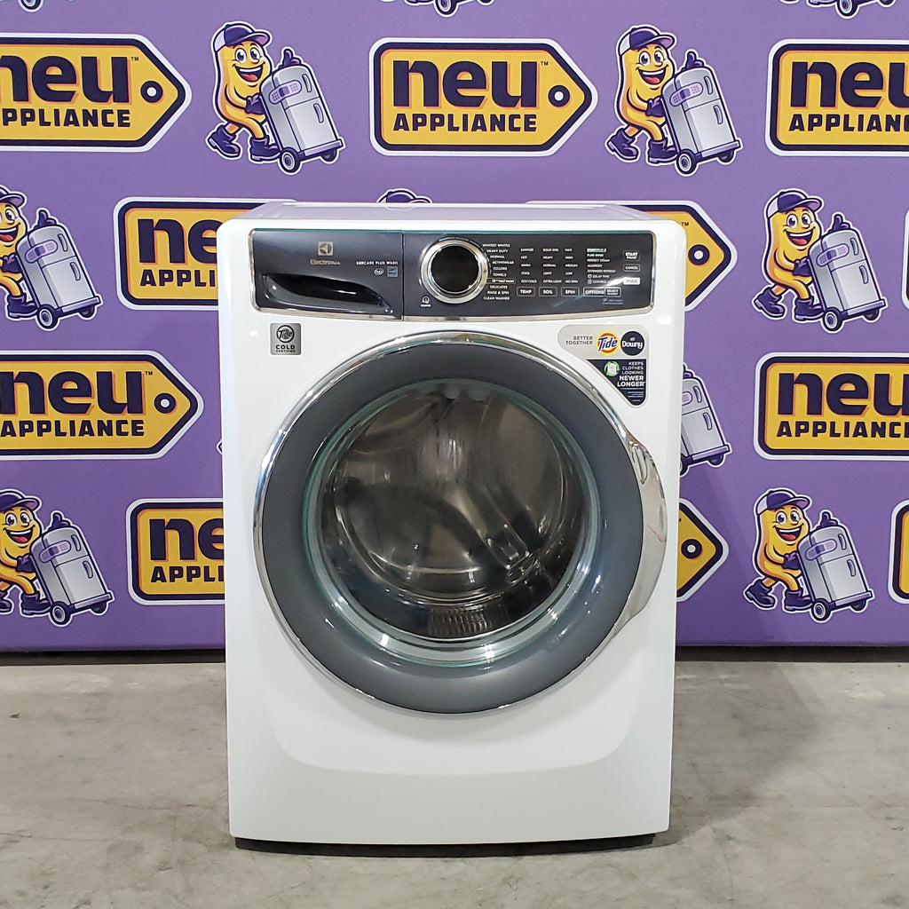 Pictures of Electrolux 4.5 cu. ft. Stackable Front Load Washer in White with LuxCare Plus Wash System, Pure Rinse and 15-minute Fast Wash ELFW7537AW - Open Box and 8-cu ft Stackable Steam Cycle Electric Dryer in White ELFE7637AW - Open Box - Neu Appliance Outlet - Discount Appliance Outlet in Austin, Tx