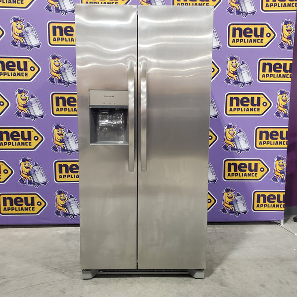 Frigidaire 33" Wide 22.3 cu. ft. ENERGY STAR Side by Side Refrigerator Stainless Steel with Exterior Water and Ice Dispenser 20SD105 - FRSS2323AS - Scratch & Dent (Minor)