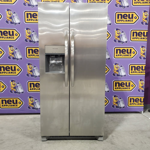Pictures of Frigidaire 33" Wide 22.3 cu. ft. ENERGY STAR Side by Side Refrigerator Stainless Steel with Exterior Water and Ice Dispenser 20SD105 - FRSS2323AS - Scratch & Dent (Minor) - Neu Appliance Outlet - Discount Appliance Outlet in Austin, Tx