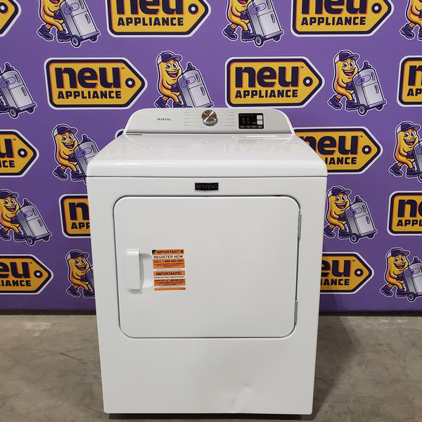 Maytag 7.0 cu ft Electric Dryer with Moisture Sensing and Quick Dry Cycle 30131SD15 - MED6200KW - Scratch & Dent (Moderate)