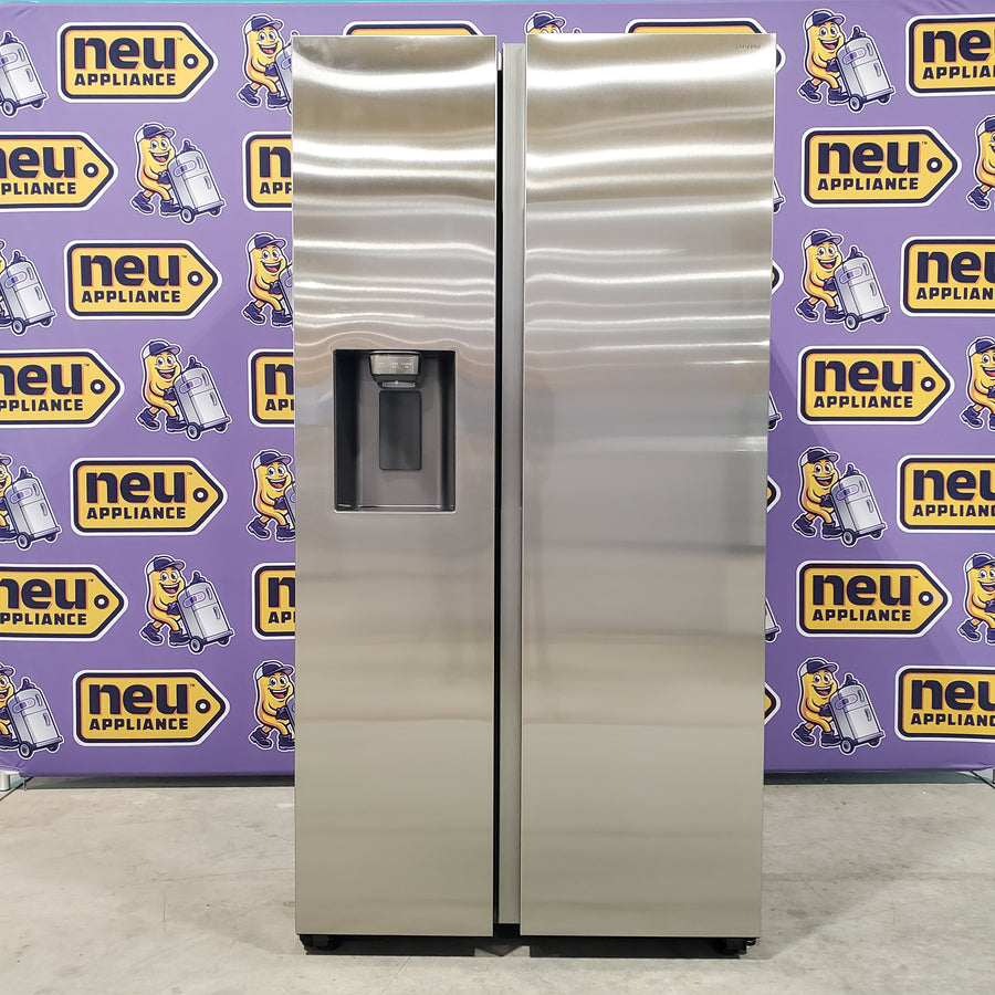 Samsung Stainless Steel Large Capacity Side-by-Side 27.4 Cu. Ft. Refrigerator with Ice and Water Dispenser and LED Lighting RS27T5200SR  - Open Box