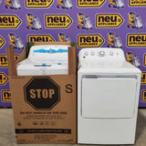 GE White Top Load 4.0 Cu. Ft. Capacity Washer with Stainless Steel Wash Basket GTW325ASWWW - New in Box and GE White Electric 7.2 Cu. Ft. Dryer with Aluminized Alloy Drum 16209 - GTD42EASJWW - Certified Refurbished