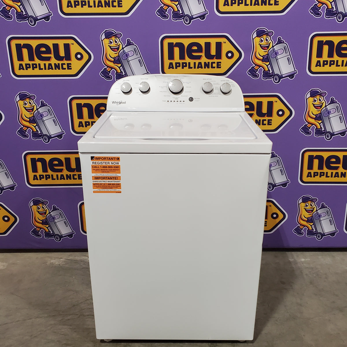 Whirlpool 3.5 cu. ft. High Efficiency Top Load Washing Machine with Deep Water Wash 30134SD181 - WTW4816FW - Scratch & Dent (Major)