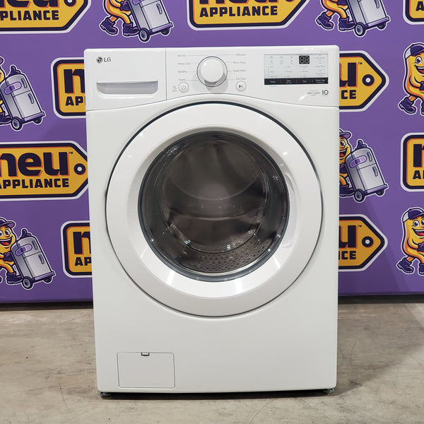 LG White Ultra Large Capacity Front Load 4.5 Cu. Ft. Washer with ColdWash Technology WM3400CW - Scratch and Dent (Minor)