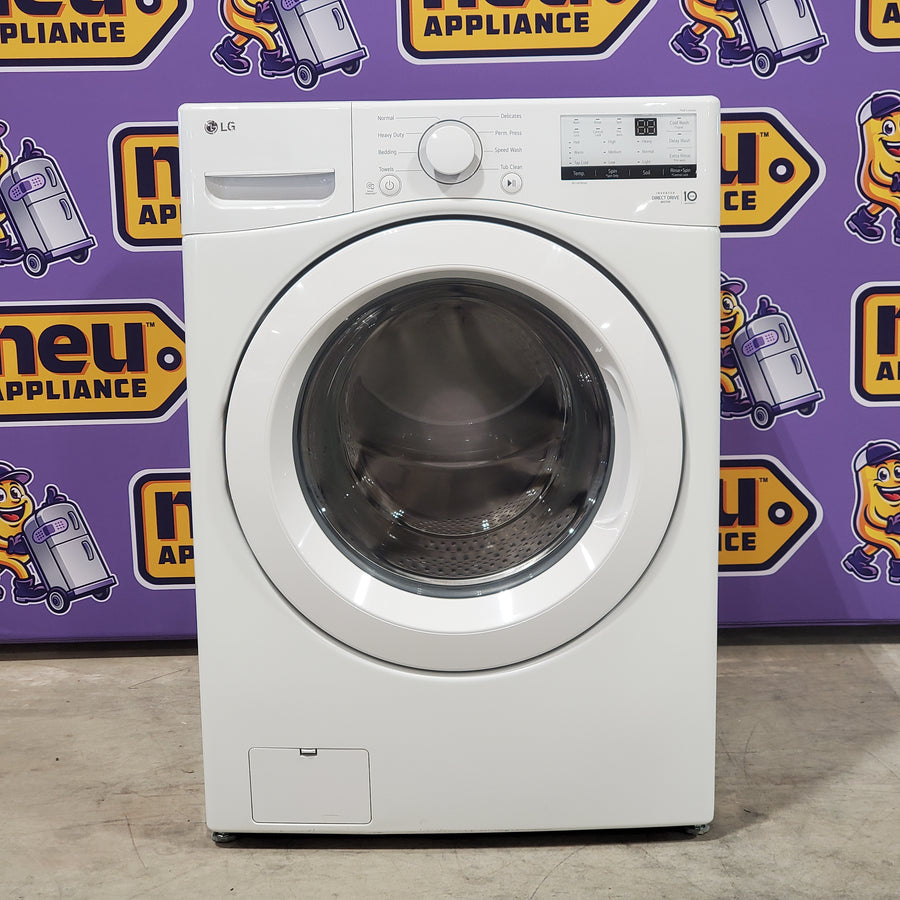 LG White Ultra Large Capacity Front Load 4.5 Cu. Ft. Washer with ColdWash Technology WM3400CW - Scratch and Dent (Minor)