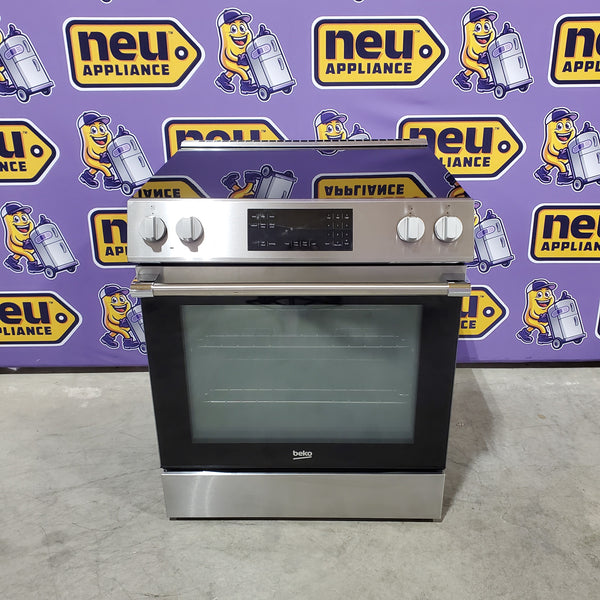 Beko Self Cleaning Slide-In Range with Telescopic Roller Racks and Faster Preheat Time  31132SD67 - SLER30423SS - Scratch & Dent (Moderate)